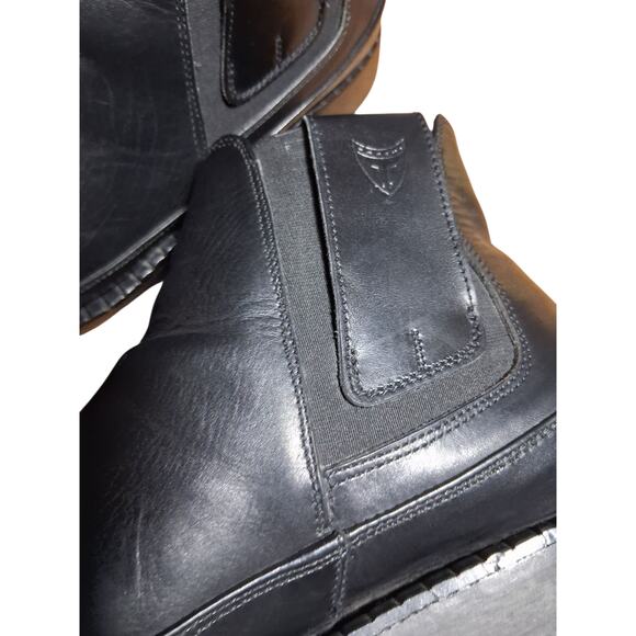 Michael Toschi CIS Mens size 10½ Black Leather Luxury Prep Casual Italy Boots - Picture 6 of 16